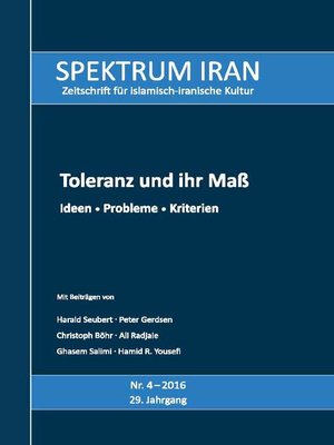 cover image of Toleranz und ihr Maß